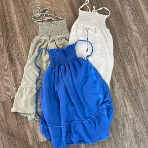 Raised by water lot of 3 halter kids dresses